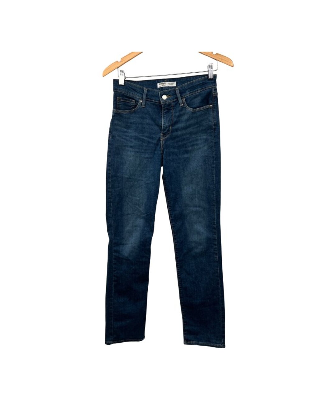 Signature Levi Strauss Womens Shaping Straight Leg Jeans Mid Rise Size 26x32